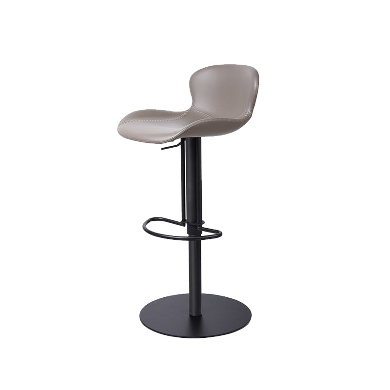 Leather Bar Stool Adjustable Height Backrest Counter Stool for Bristol