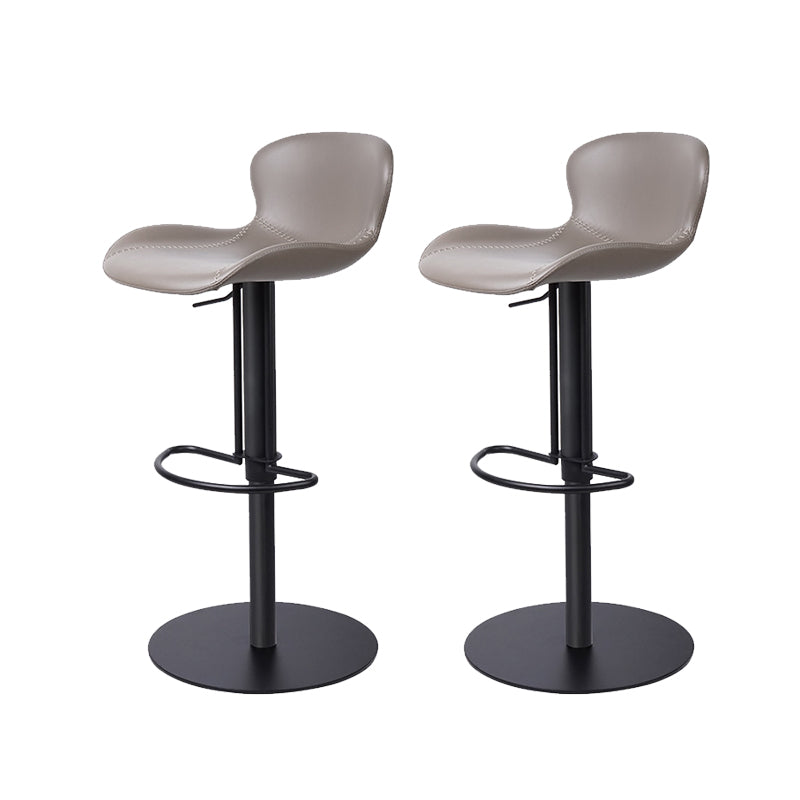 Leather Bar Stool Adjustable Height Backrest Counter Stool for Bristol