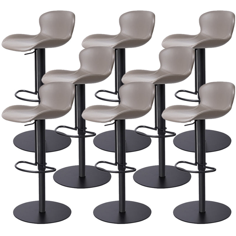 Leather Bar Stool Adjustable Height Backrest Counter Stool for Bristol