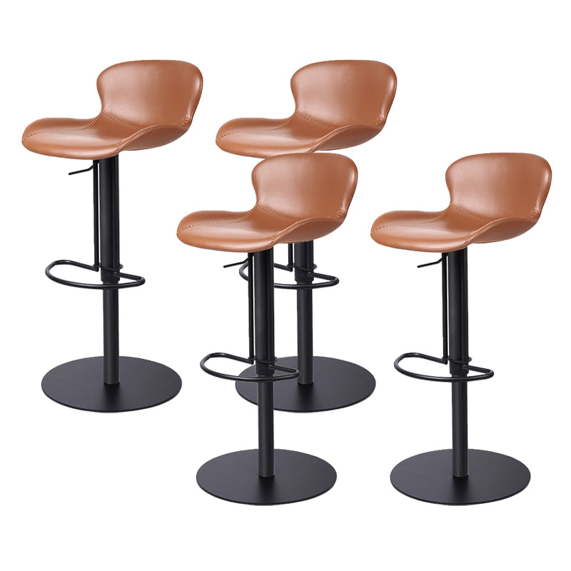 Leather Bar Stool Adjustable Height Backrest Counter Stool for Bristol