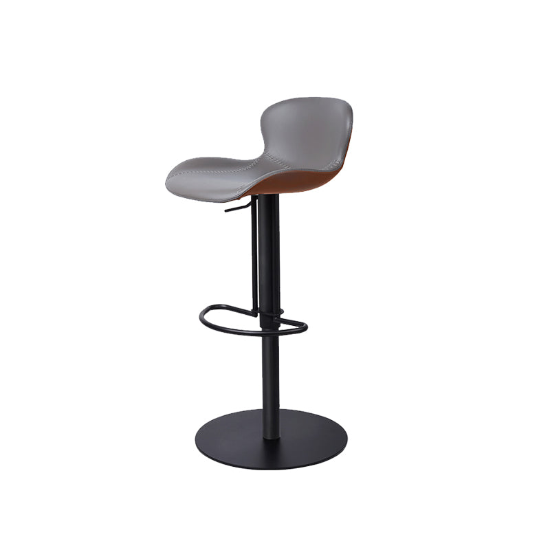 Leather Bar Stool Adjustable Height Backrest Counter Stool for Bristol