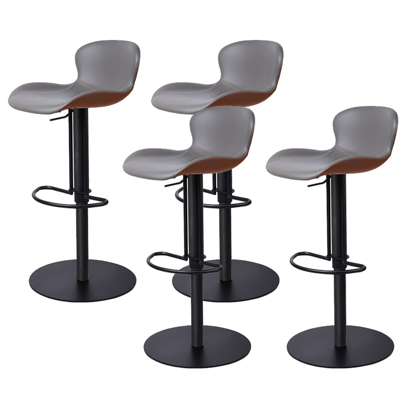 Leather Bar Stool Adjustable Height Backrest Counter Stool for Bristol