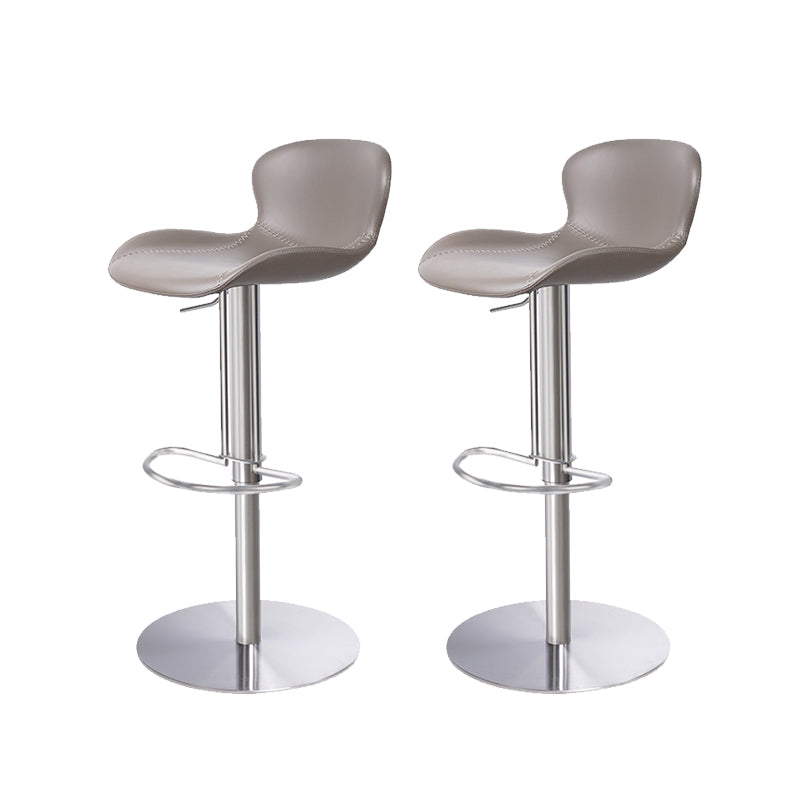 Leather Bar Stool Adjustable Height Backrest Counter Stool for Bristol