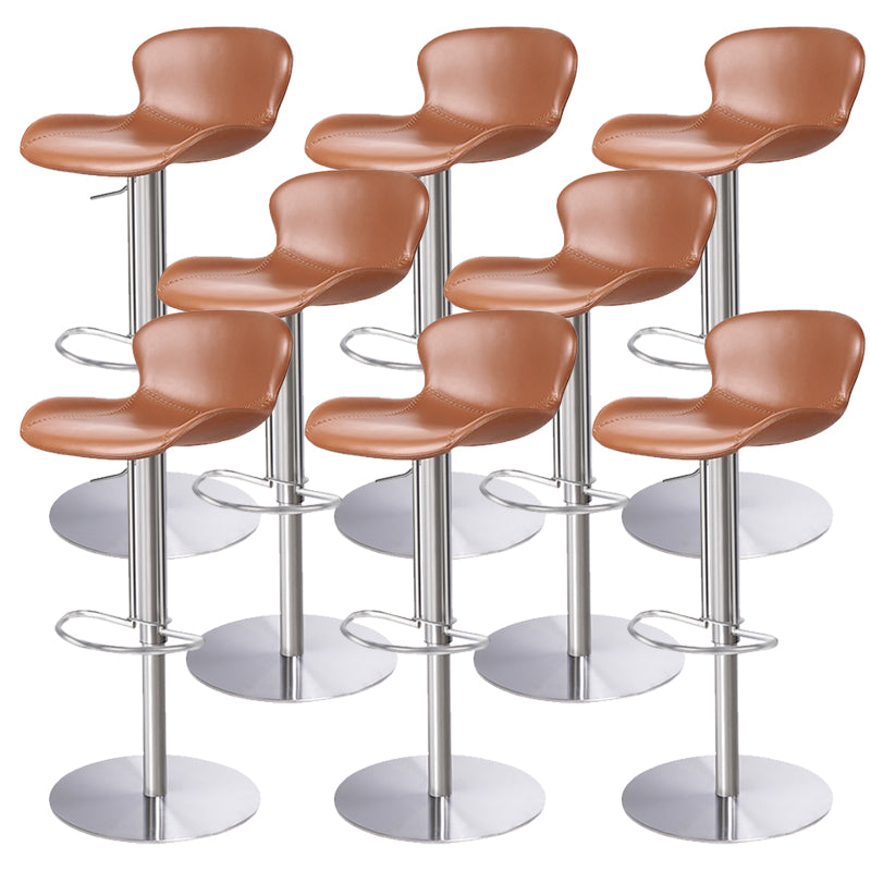 Leather Bar Stool Adjustable Height Backrest Counter Stool for Bristol