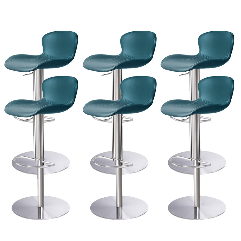 Leather Bar Stool Adjustable Height Backrest Counter Stool for Bristol