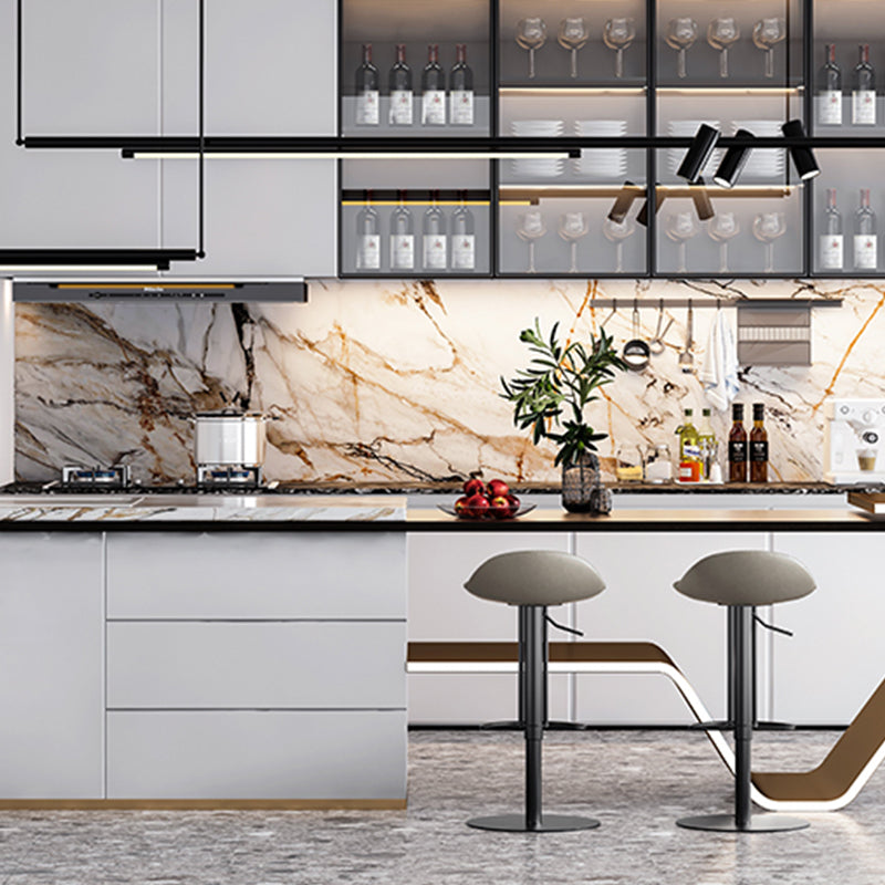 Leather Bar Stool Backless Counter Stool for Bristol with Swivel