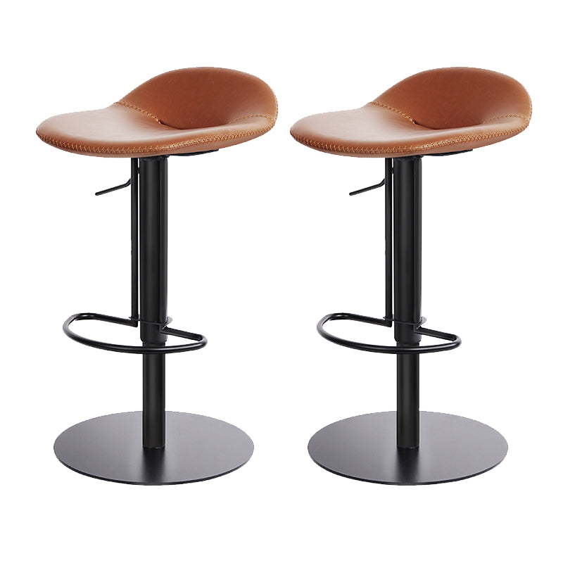 Leather Bar Stool Backless Counter Stool for Bristol with Swivel