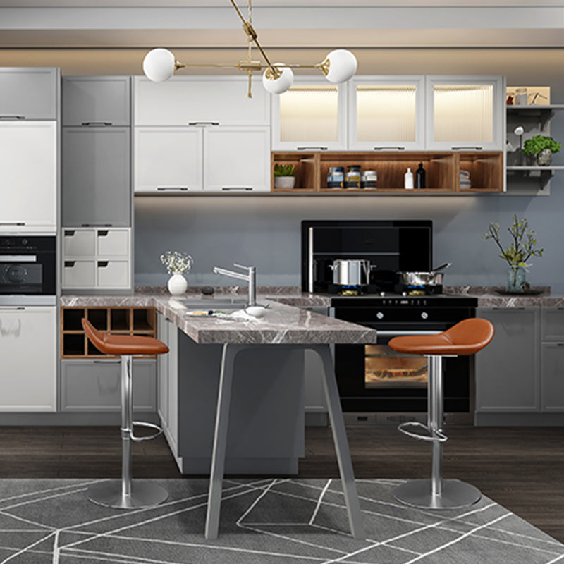 Leather Bar Stool Backless Counter Stool for Bristol with Swivel