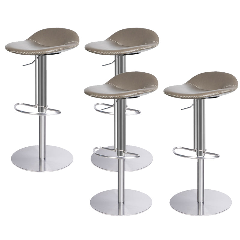 Leather Bar Stool Backless Counter Stool for Bristol with Swivel