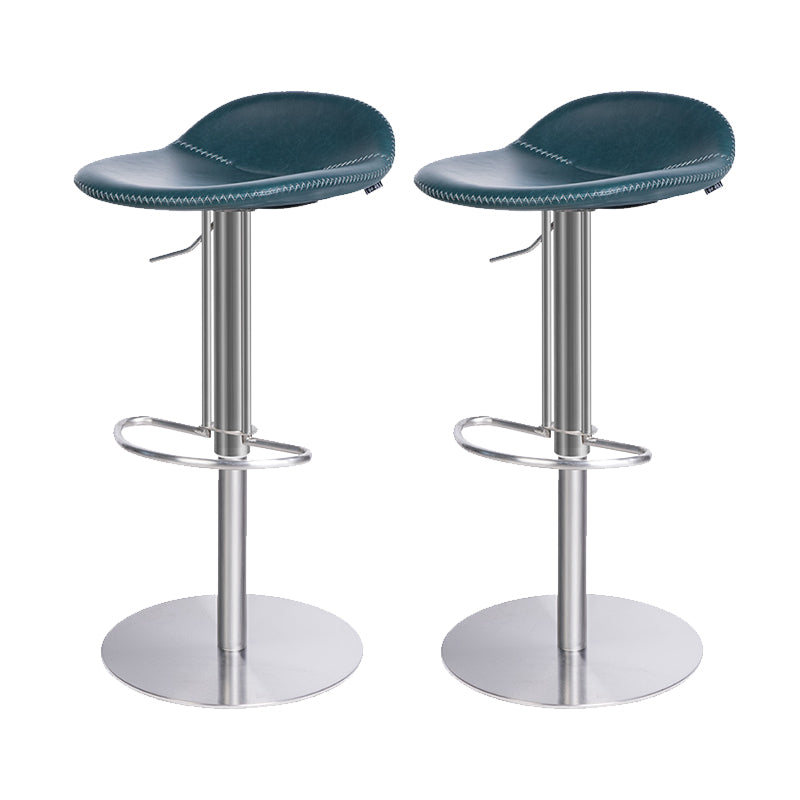 Leather Bar Stool Backless Counter Stool for Bristol with Swivel