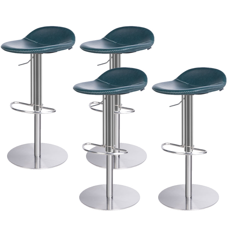 Leather Bar Stool Backless Counter Stool for Bristol with Swivel