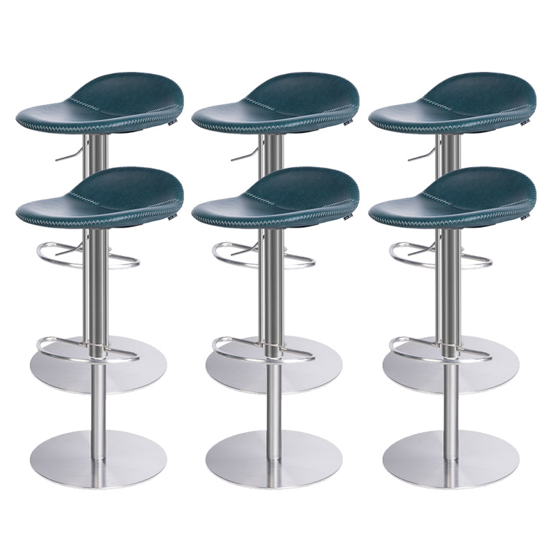 Leather Bar Stool Backless Counter Stool for Bristol with Swivel