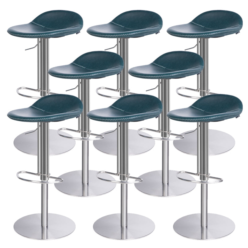 Leather Bar Stool Backless Counter Stool for Bristol with Swivel