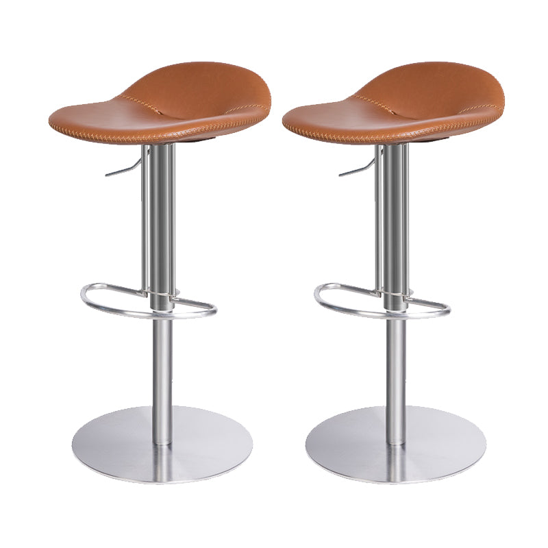 Leather Bar Stool Backless Counter Stool for Bristol with Swivel