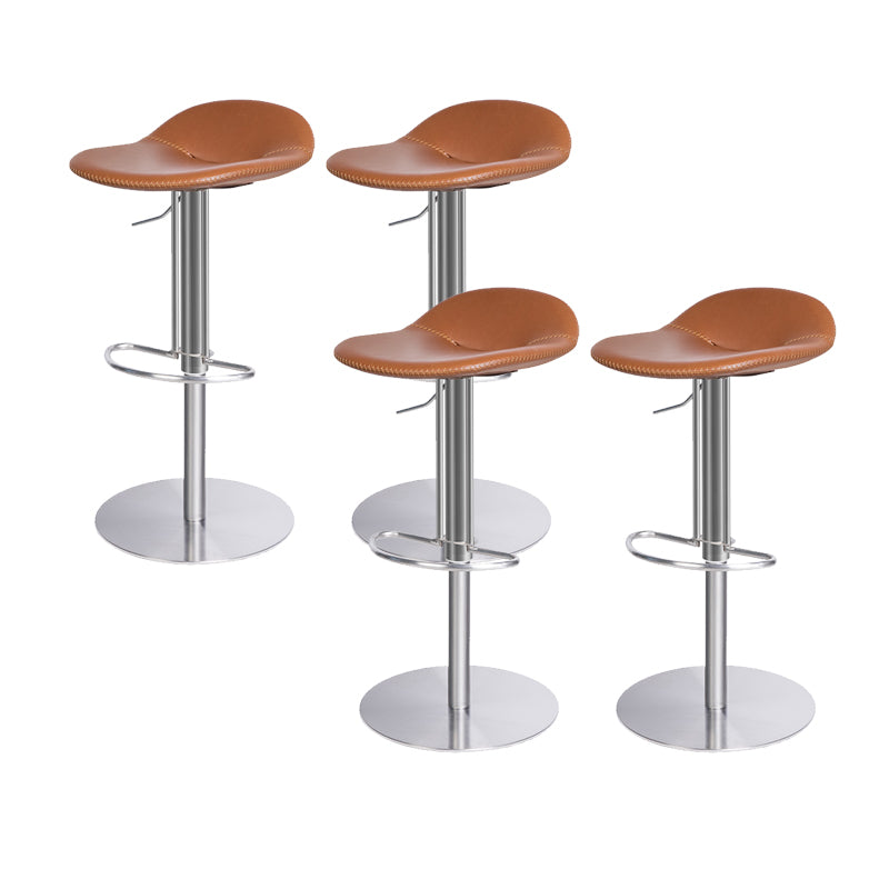 Leather Bar Stool Backless Counter Stool for Bristol with Swivel