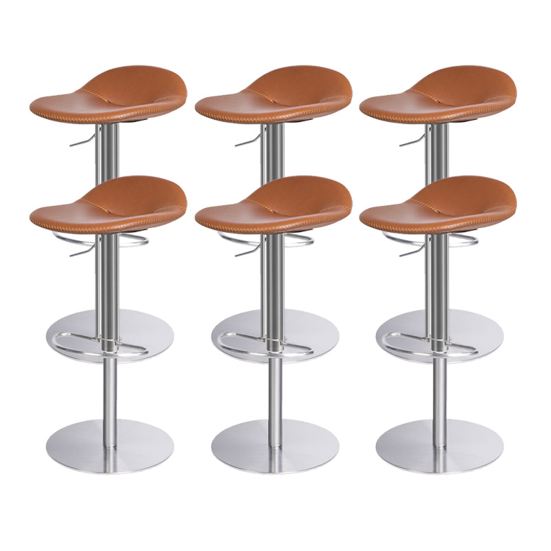 Leather Bar Stool Backless Counter Stool for Bristol with Swivel