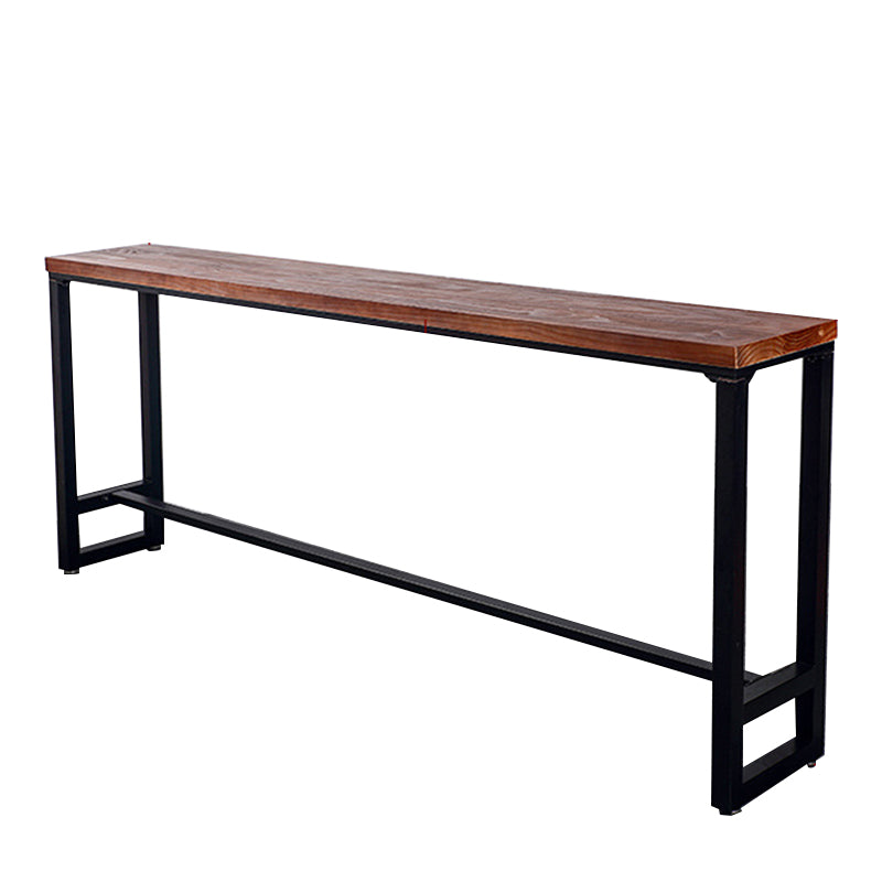 Modern Bar-Height Table Solid Wood Top Bistro Table for Patio Use