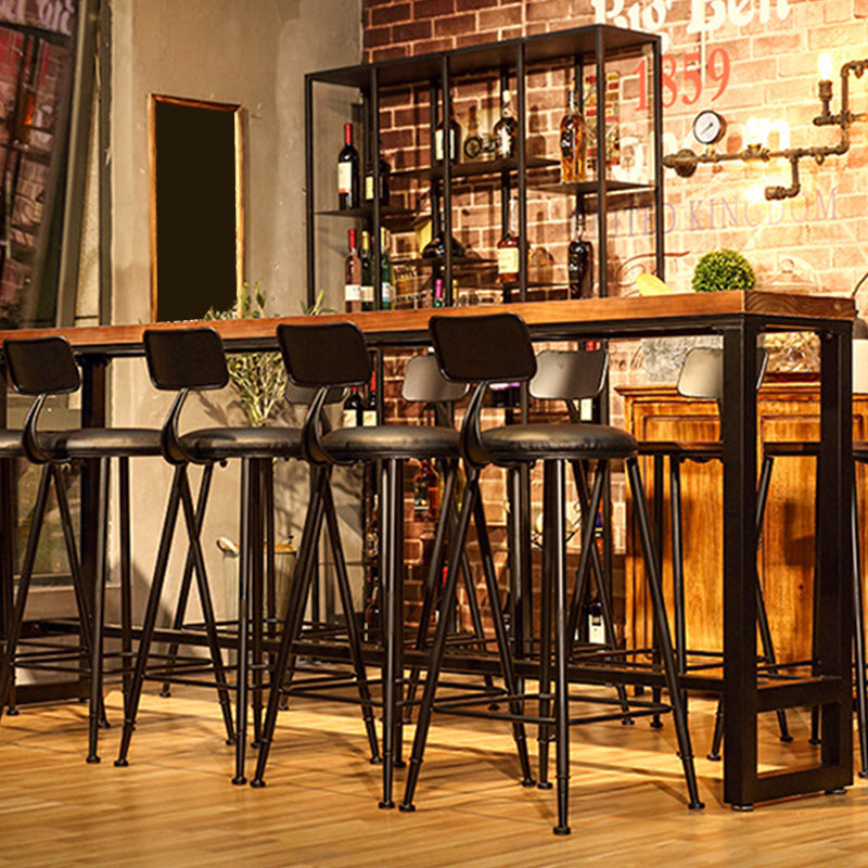 Modern Bar-Height Table Solid Wood Top Bistro Table for Patio Use