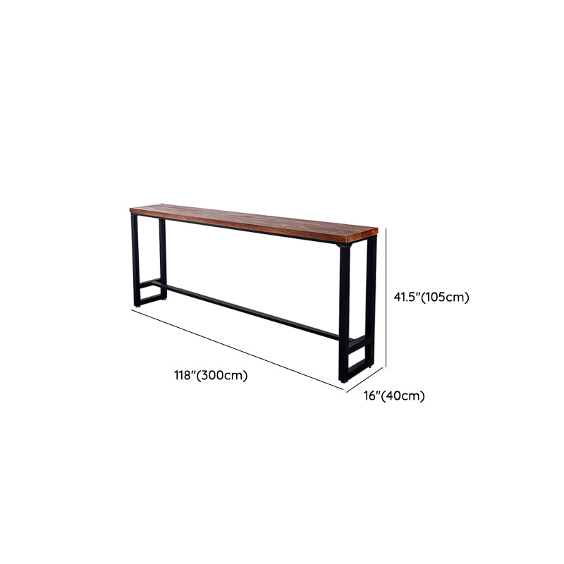 Modern Bar-Height Table Solid Wood Top Bistro Table for Patio Use