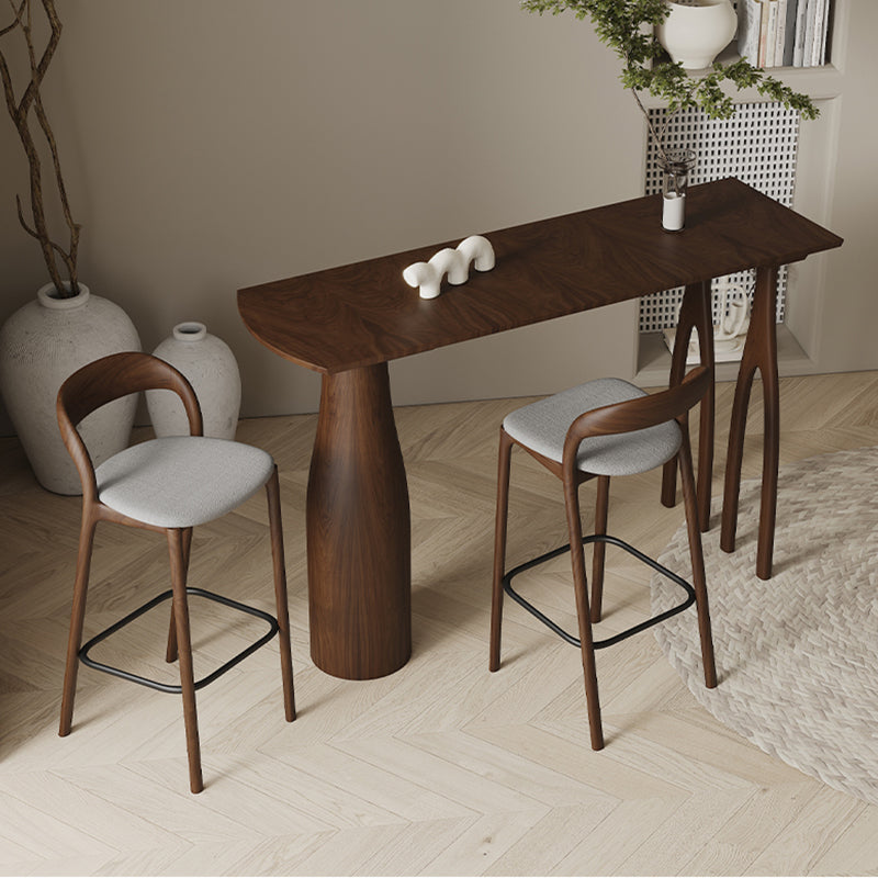Solid Wood Bar Stool Table Contemporary Pub Height Dining Table