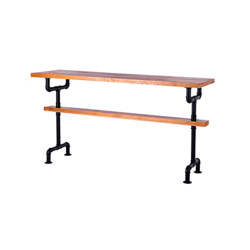 Solid Wood Bar Dining Table Contemporary Rectangle Counter Height Table