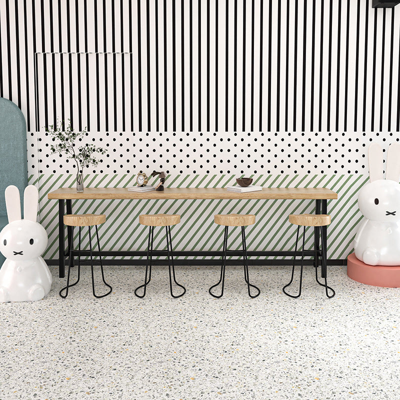 Contemporary Bar Height Pub Table Solid Wood Counter Height Table