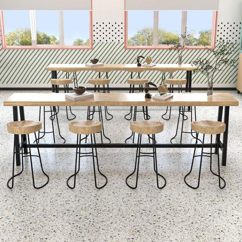 Contemporary Bar Height Pub Table Solid Wood Counter Height Table