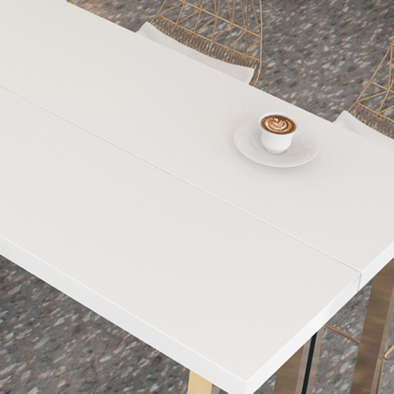 Modern Solid Wood Bar Table Rectangle Dining Table for Living Room