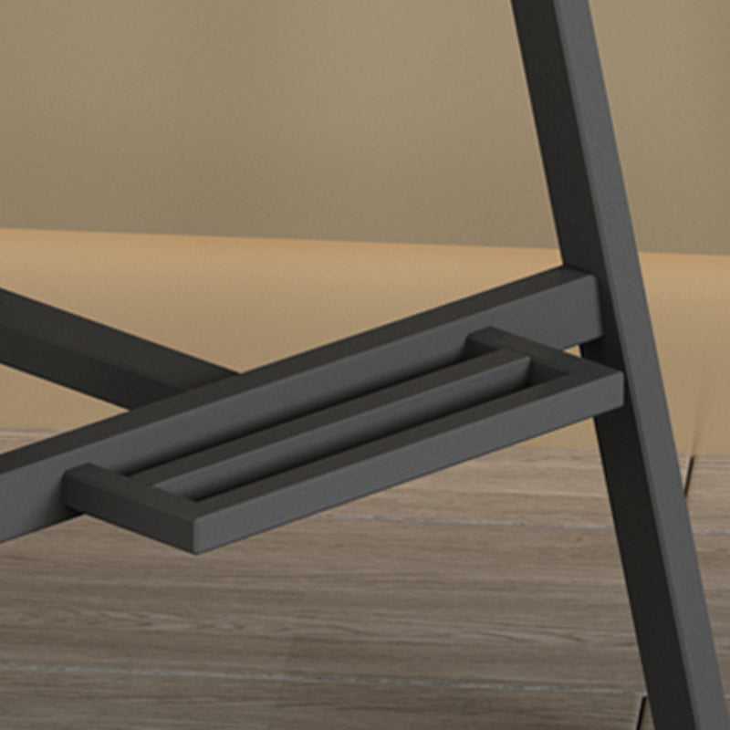 Industrial Armless Backless Counter Stool Iron Bar Stool with Pedal for Bar