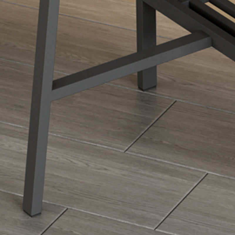 Industrial Armless Backless Counter Stool Iron Bar Stool with Pedal for Bar