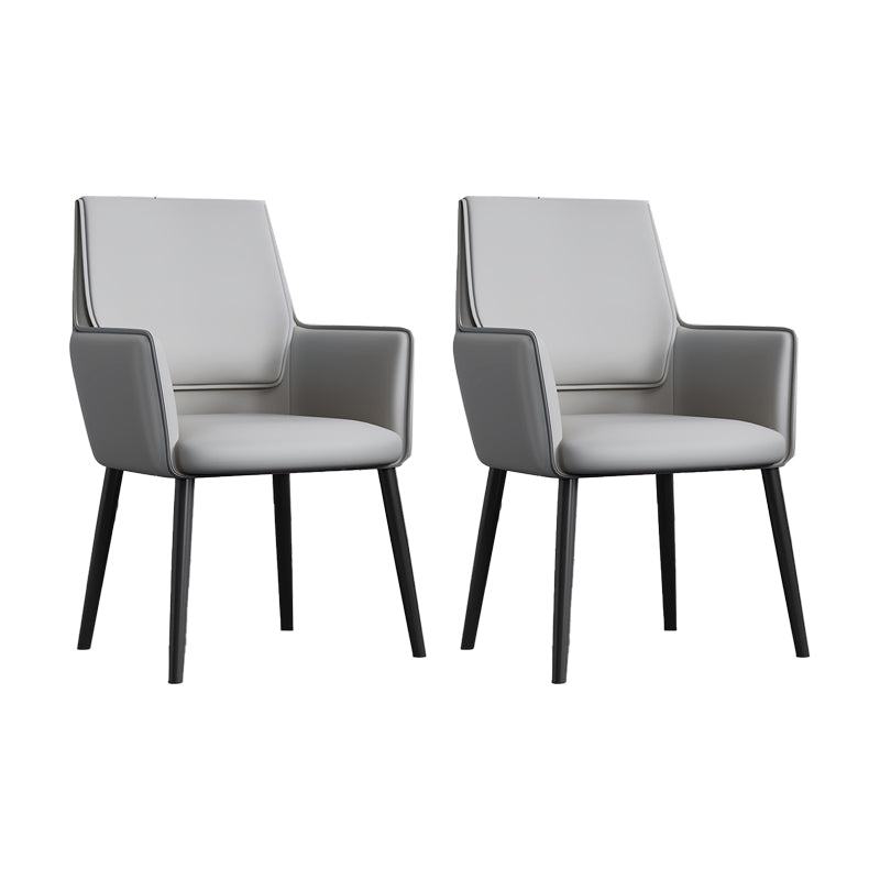 Faux Leather Upholstered Chair Contemporary Kitchen Dining Arm Chair