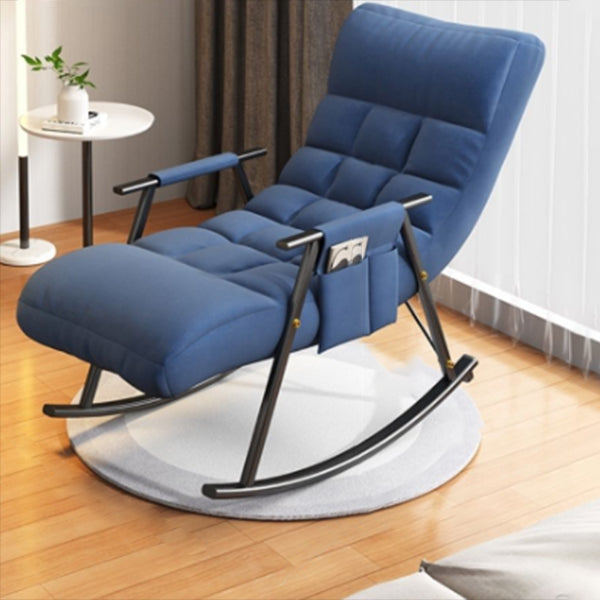 Home Modern Metal Base Rocking Chair Living Room Leisure Single Sofa Chair