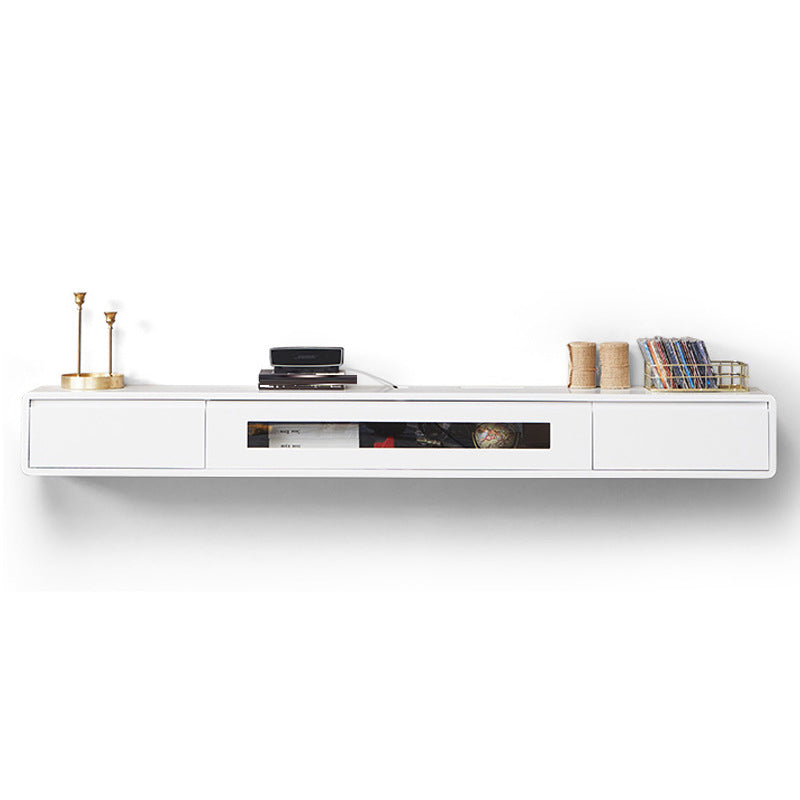 Wall-mounted TV Stand Console Wooden TV Media Console with Drawers