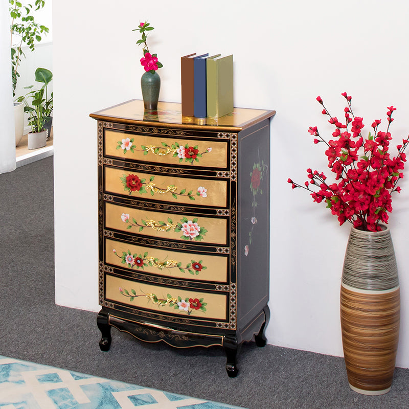 Coastal Storage Chest Dresser Solid Wood Dresser for Bedroom