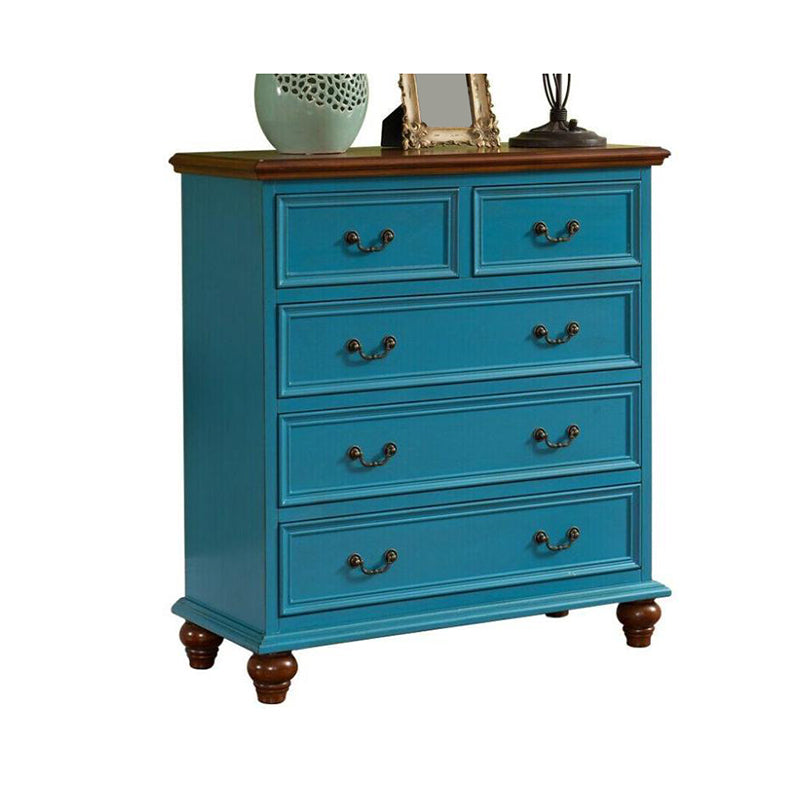 Coastal Storage Chest Dresser Solid Wood Dresser for Bedroom