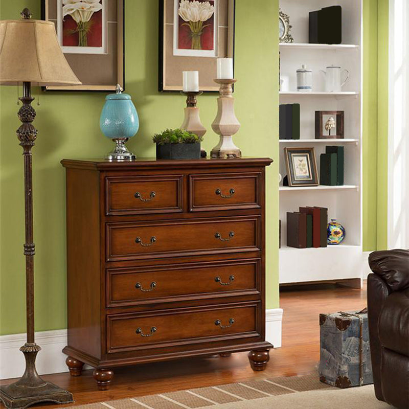 Coastal Storage Chest Dresser Solid Wood Dresser for Bedroom