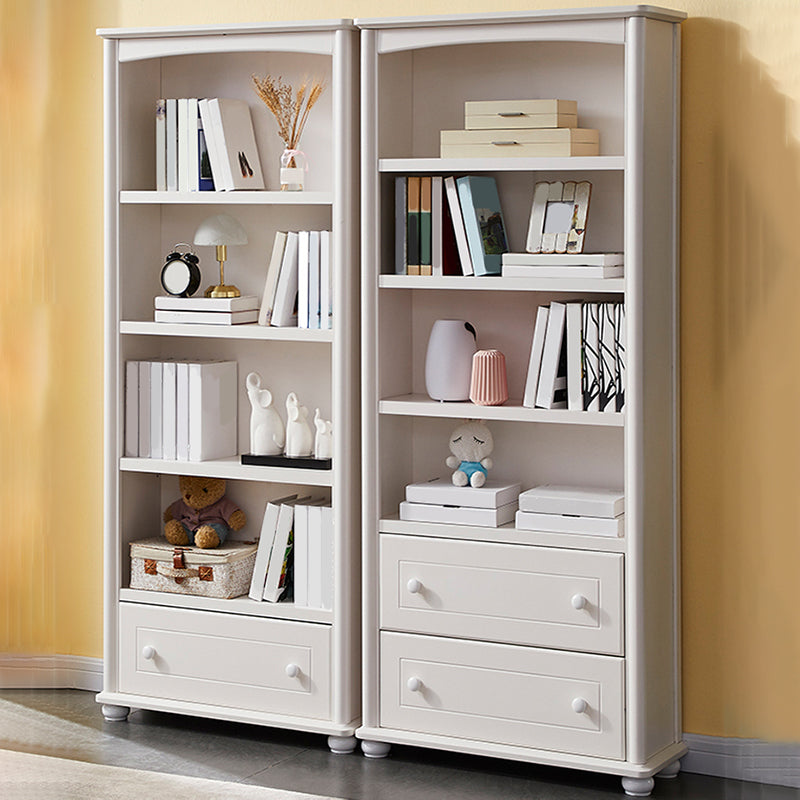 Wooden Closed Back Bookcase Contemporary Standard Bookshelf with Shelves