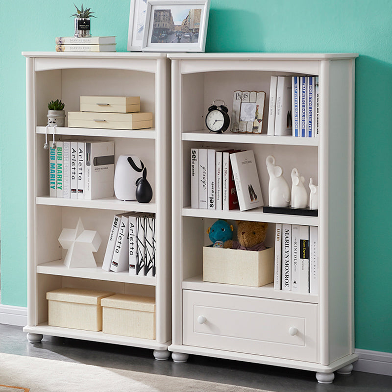 Wooden Closed Back Bookcase Contemporary Standard Bookshelf with Shelves