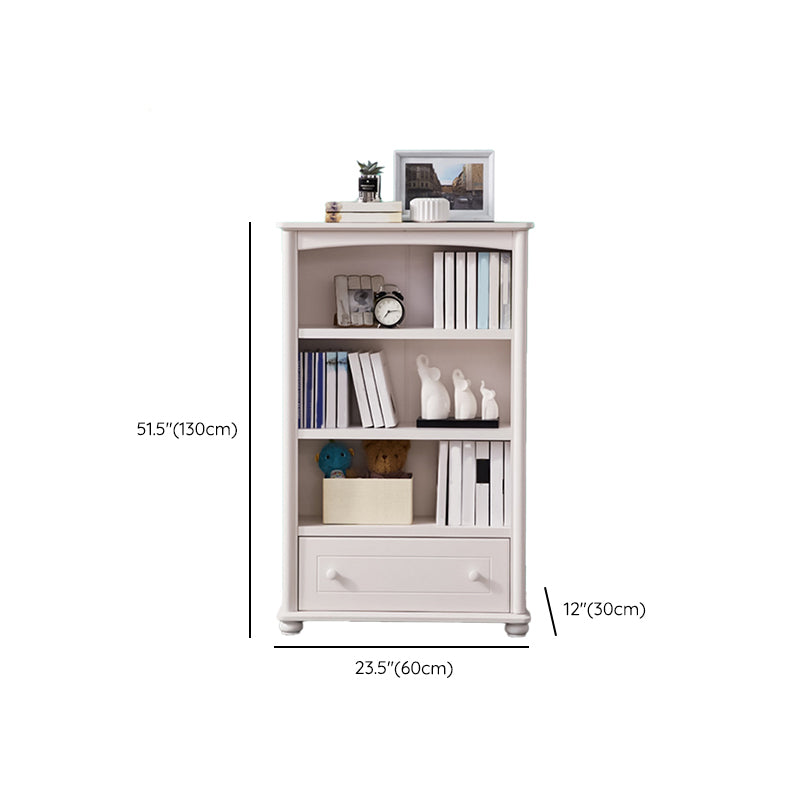 Wooden Closed Back Bookcase Contemporary Standard Bookshelf with Shelves