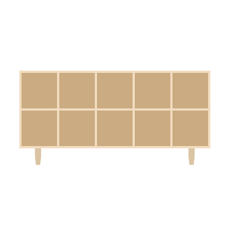 Natural Standard Bookshelf Wooden Contemporary Bookcase with Shelves