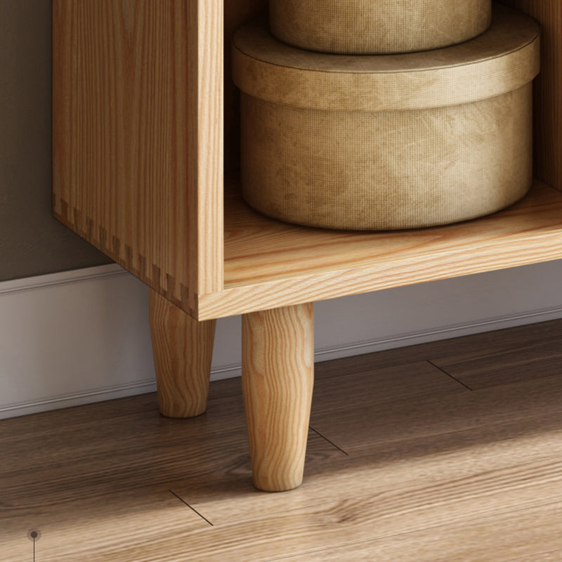 Natural Standard Bookshelf Wooden Contemporary Bookcase with Shelves