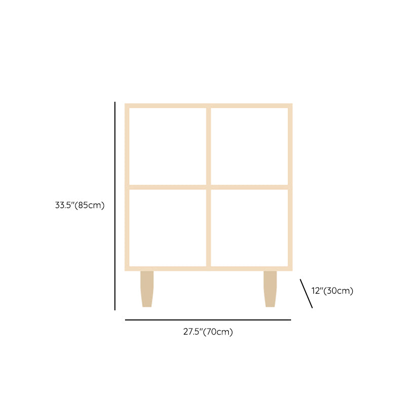 Natural Standard Bookshelf Wooden Contemporary Bookcase with Shelves