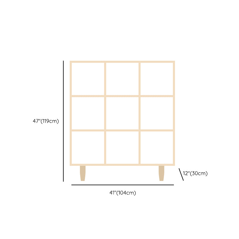 Natural Standard Bookshelf Wooden Contemporary Bookcase with Shelves