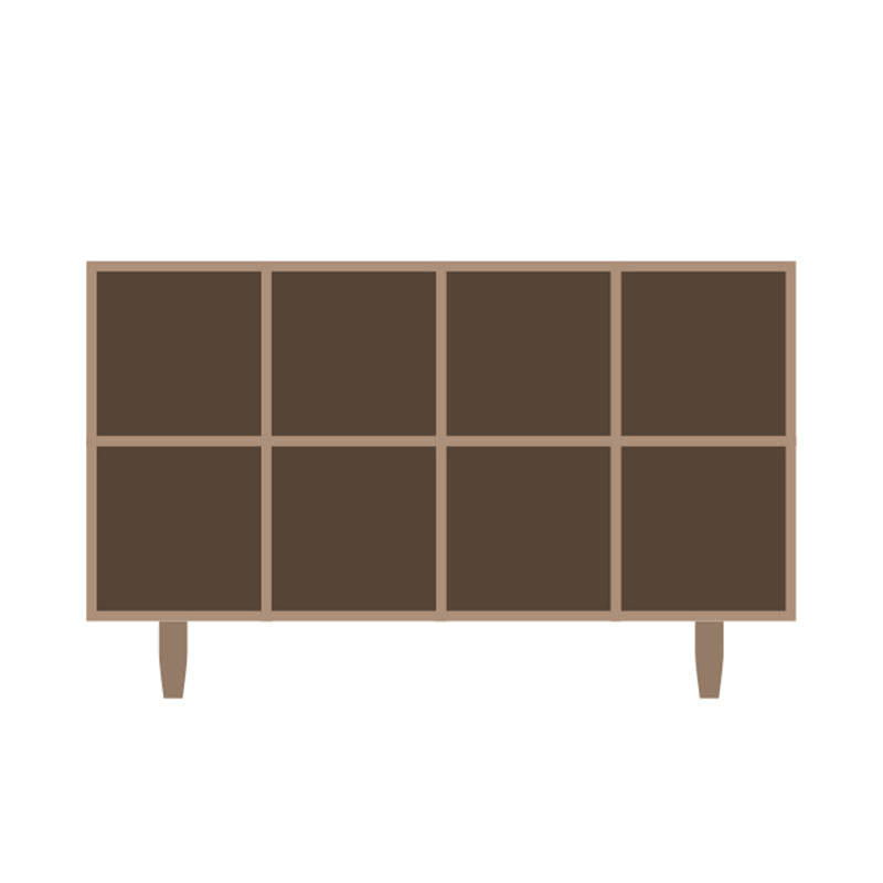 Contemporary Wooden Bookcase Standard Natural Bookshelf with Shelves