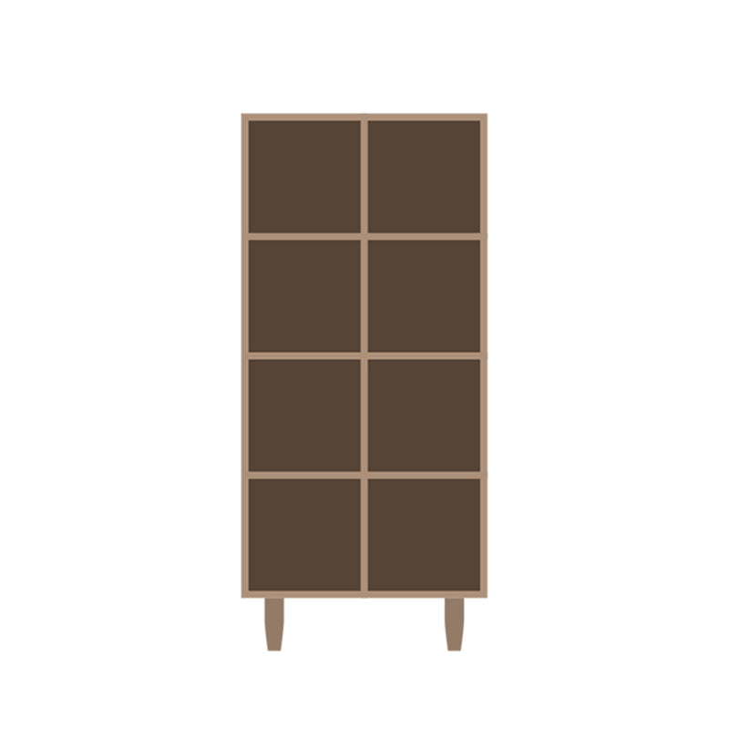 Contemporary Wooden Bookcase Standard Natural Bookshelf with Shelves