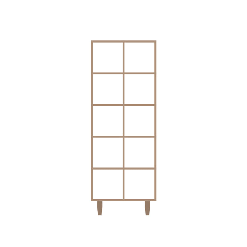 Contemporary Wooden Bookcase Standard Natural Bookshelf with Shelves