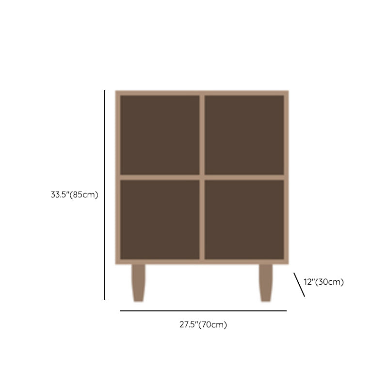 Contemporary Wooden Bookcase Standard Natural Bookshelf with Shelves