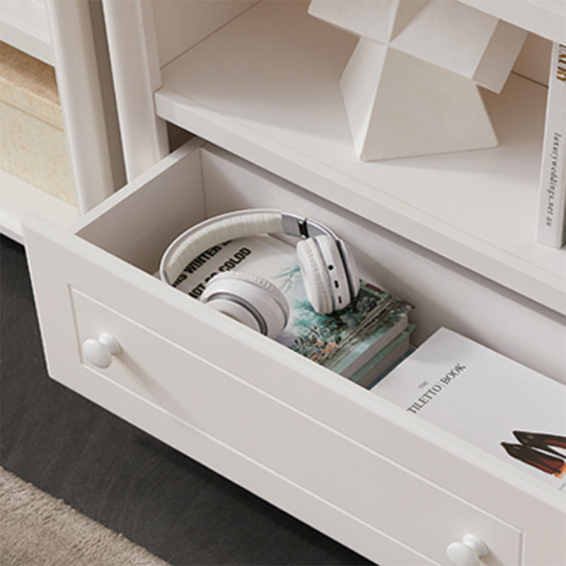 Wooden Closed Back Bookcase Standard Contemporary Bookshelf with Shelves