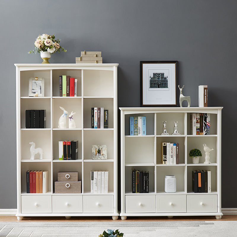 Closed Back Standard Bookshelf Engineered Wood Modern Bookcase