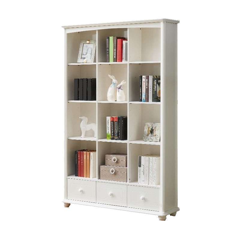 Closed Back Standard Bookshelf Engineered Wood Modern Bookcase